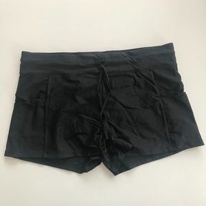 Gossip pull on black elastic waist swim shorts